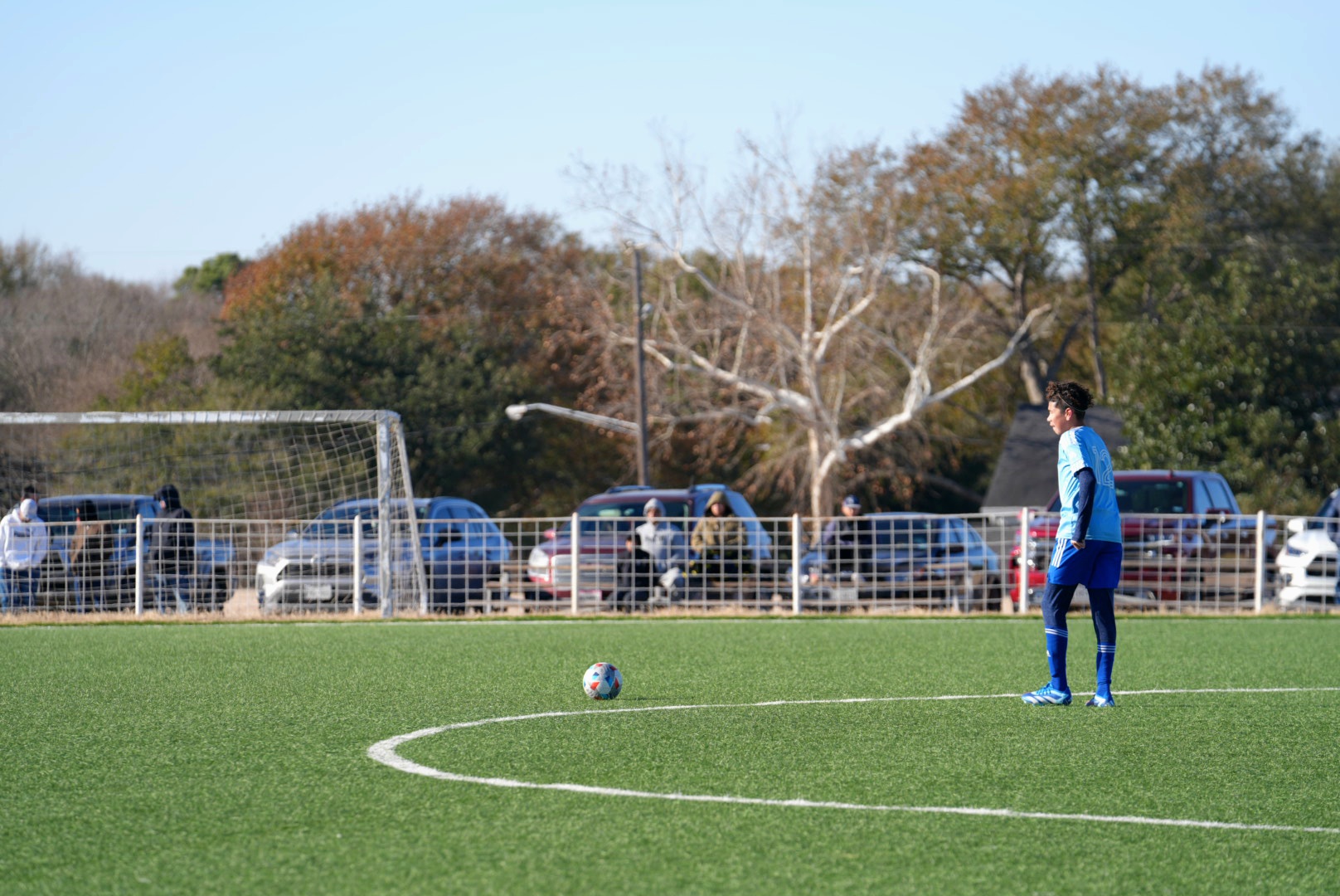 Eric standing over a dead ball at MAFC