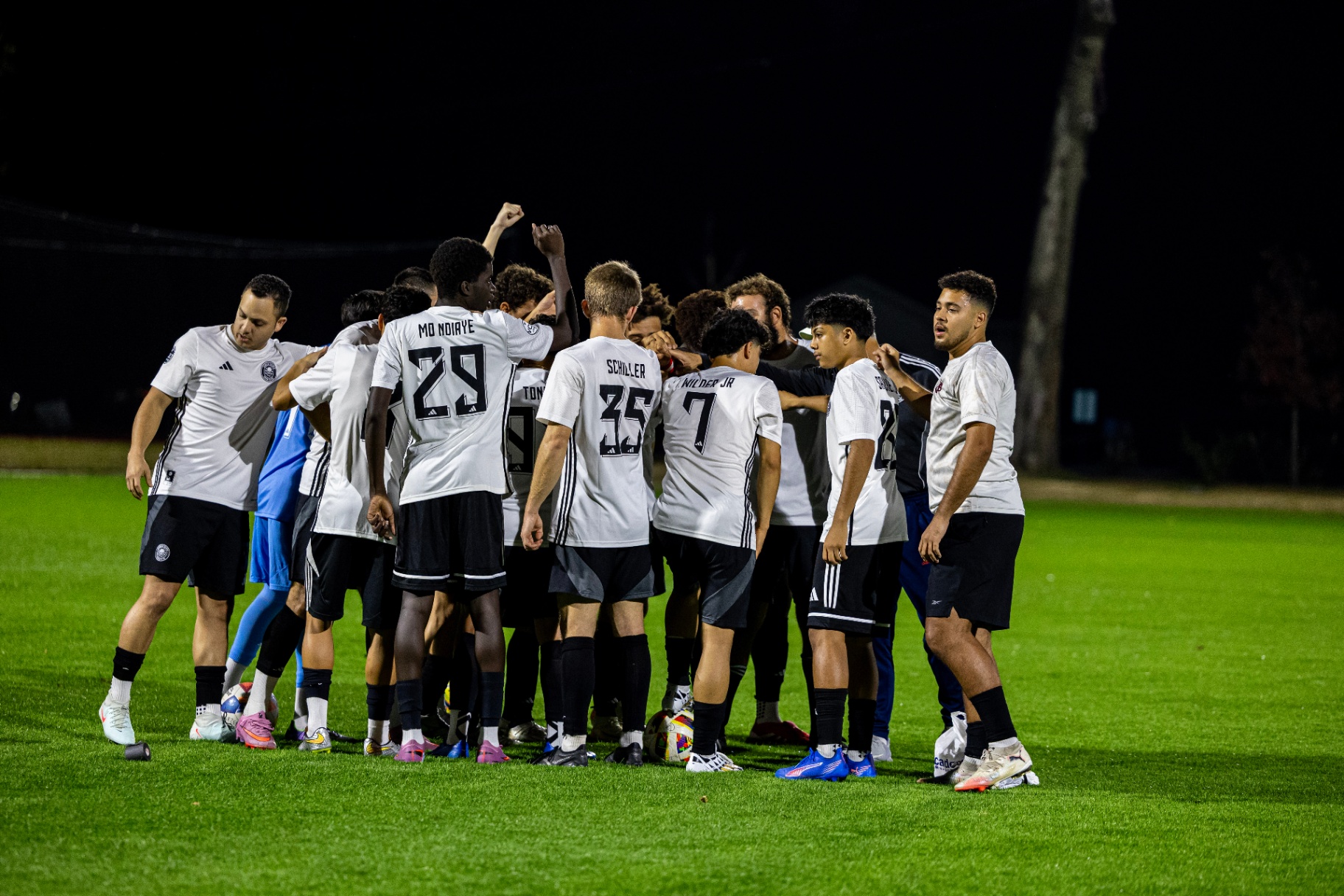Team huddle at Volt League
